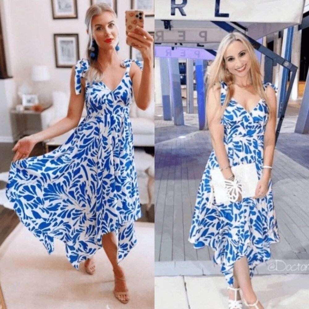 ALEXIS Midi Asymmetrical Hem Dress